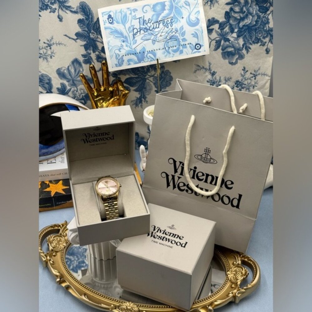 🆕 VIVIENNE WESTWOOD 🧿 NWT Stainless Steel The Seymour Watch, 38mm, Rose/Gold - Picture 15 of 15